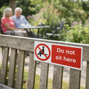 Safety Sign – Do Not Sit Here – 1mm Rigid Plastic – Indoor/Outdoor Use
