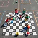 Premium Chequerboard Number Grid Playground Marking for Early Learners - 10x10 Grid of Fun and Education