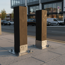 Premium Stainless Steel Wooden Bollard Ground Fixing Plate with Bolts for Secure Installation