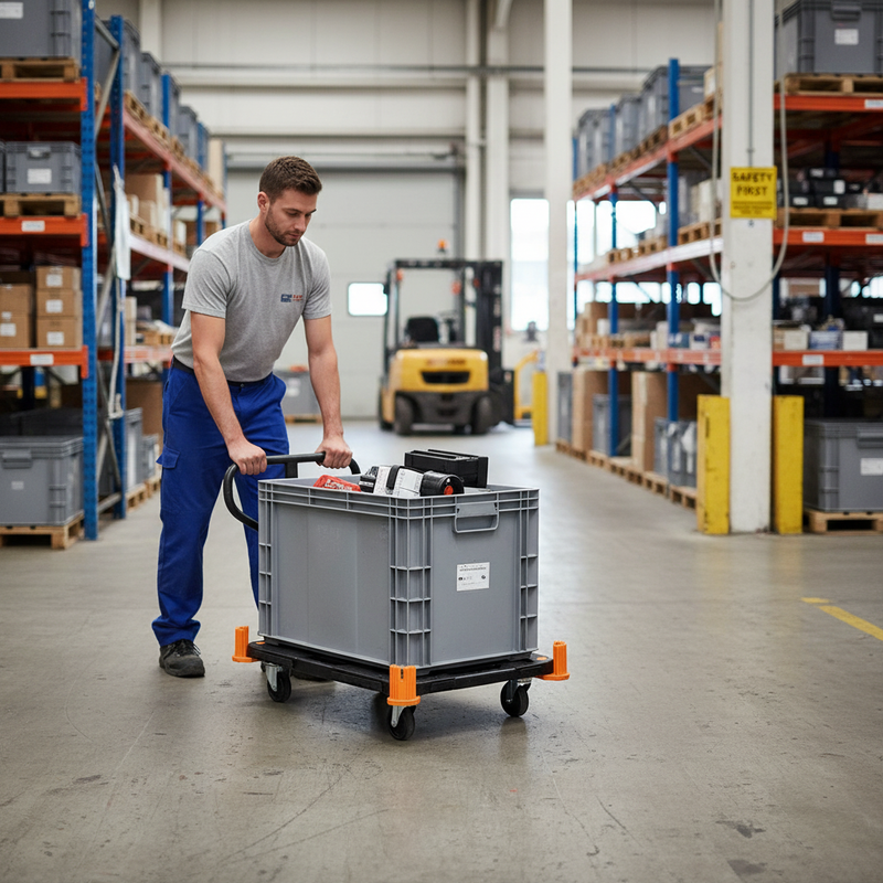 Heavy Duty Container Dolly for Easy Transportation - 534kg Capacity