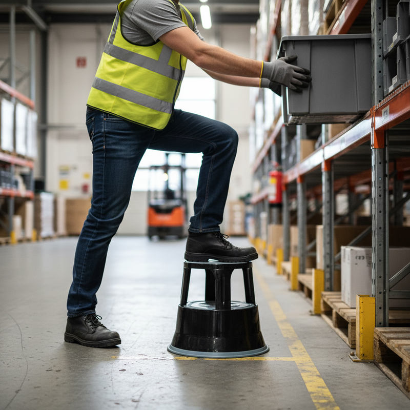 Heavy Duty Steel Kick Step with Anti-Slip Treads