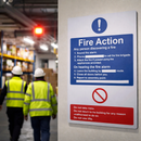 Fire Action Notice Sign – 215mm x 310mm – 3mm PVC – Safety Compliance