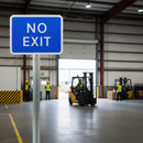Premium No Exit Sign with Post Mounting for Clear Directional Guidance in Multiple Access Points - 600 x 450mm Size