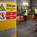 Battery Charging Area Safety Sign – No Unauthorised Entry – Industrial Use