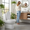 Premium Plastic Toilet Seat with Complete Fittings for Easy Installation and Durability
