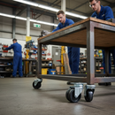 50mm Premium Swivel Plate Castor Twin Wheel with Polyurethane Wheels