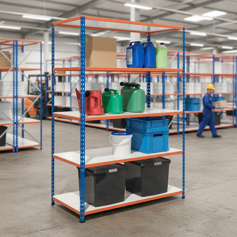 Heavy Duty Industrial Shelving - 2440mm High - 200kg Capacity - Melamine