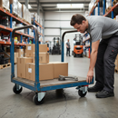 100mm Heavy Duty Braked Swivel Plate Castor with Nylon Centre Roller Bearing