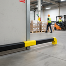 Premium Internal Corner for Heavy Duty Impact Guard Rail System - Powder-Coated Steel, Yellow Finish for Enhanced Visibility