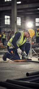Premium Heavy Duty Workwear Trousers with Multi Pocket Design and External Knee Pad Pouches
