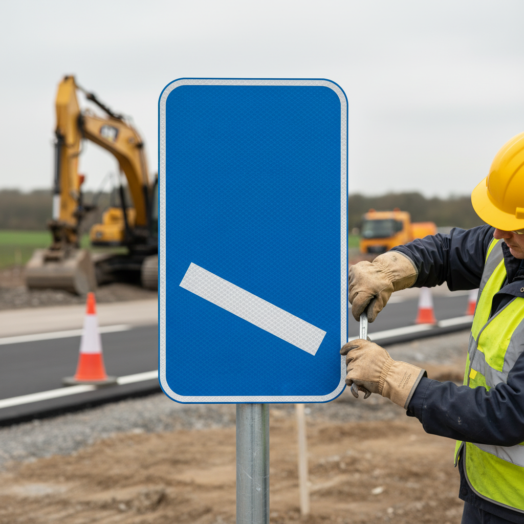 Professional Countdown Marker 100 Yards Post Mounted Sign with Multipl