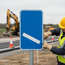 Professional Countdown Marker 100 Yards Post Mounted Sign with Multiple Color Options for Traffic Guidance