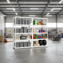 Heavy Duty Metal Garage Shelving - 1800mm High - Holds 90/130kg