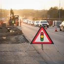 Premium Roll Up Traffic Sign for Temporary Road Works - Compact and Compliant with Chapter 8 Standards