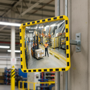 Premium Heavy Duty Square Mirror with Shock Resistant Acrylic and Adjustable Bracket for Enhanced Safety and Security