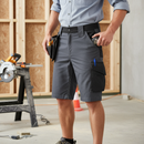 Premium Comfortable Four-Way Stretch Cargo Work Shorts with Adjustable Waistband and Ample Storage Pockets