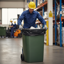 Heavy Duty Wheelie Bin Liners - 30x46x54 Inches, Pack of 100 for Industrial Use - High-Quality Professional Grade for Industrial and Commercial App...