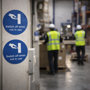 Switch Off Reminder Labels – 65mm Diameter – Self Adhesive Vinyl – Indoor Use