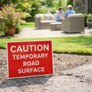 Caution Temporary Road Surface Signs – 600mm x 450mm – Rigid Plastic – Indoor & Outdoor