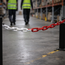 Steel Chain – Red & White – Galvanized 6mm – Traffic & Pedestrian Use
