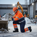 Premium High-Visibility Winter Trousers with Durable Water-Repellent Material and Spacious Pockets for Comfort and Utility
