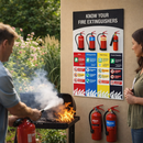 Fire Extinguisher Safety Poster – 510mm x 760mm – Synthetic Paper – Indoor/Outdoor Use