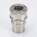 250 Bar QR Coupling, 3/8in BSP Female Thread, Nickel Brass (view 2)