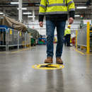 Premium Safety Floor Sign - 430mm - Slip-Resistant Vinyl for Attention to Protective Footwear Requirements