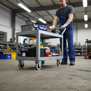 100mm Fixed Plate Heavy Duty Castor with White Nylon Wheel - 250Kg Load Capacity