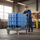 125mm Heavy Duty Braked Swivel Bolt Hole Castor Red Poly