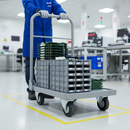 100mm Heavy Duty Swivel Plate Castor Anti-Static with Non-Marking Tyre