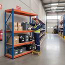 Premium Heavy Duty Industrial Shelving - 2440mm High - 400kg Capacity - Chipboard Design