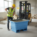 Premium 250L Heavy Duty Easy Lift Fork Lift Mortar Tub with Enclosed Forklift Slots for Safe Handling and Storage