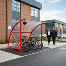 Premium Slimline Cycle Shelter for 4 Adult Bicycles - Galvanised Steel Frame with Easy Assembly and Robust Protection