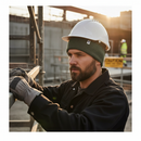 Premium Warm Knitted Beanie with Fabric Label for Stylish Comfort - High-Quality Professional Grade for Industrial and Commercial Applications
