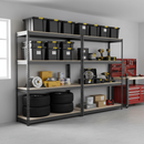 Heavy Duty Garage Shelving - 1800mm High - 500kg Capacity - Grey