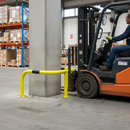 Heavy Duty Column Protector for Impact Resistance - Galvanised Steel with Reflective Bands for Enhanced Visibility