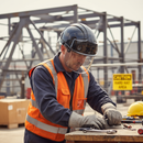 Premium Safety Helmet with Integrated Face Shield and Ventilation