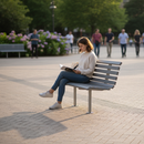 Premium Outdoor Mild Steel Bench Seat – Durable and Comfortable for Public Spaces with Classic Design