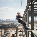 Premium 3-Point Safety Harness with Metal Positioning Loops, Adjustable Straps, and Fall Indicators for Enhanced Worker Support