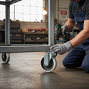 160mm Fixed Plate Heavy Duty Castor with White Nylon Wheel