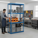 Heavy Duty Shelving - 1600mm High - 200/280kg Capacity - Blue Finish