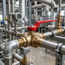 3/8in BSP Female 3-Way T Port Ball Valve, 40 Bar, Brass