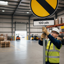 Premium 100 Yards Supplementary Plate for EnduraSign Frame - 870x275mm, RA1 Reflective Vinyl for Enhanced Visibility