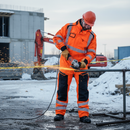 Premium Winter Boilersuit with Reflective Strips - Hi-Vis Orange/Dark Navy