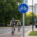 Premium Cycle Route Sign Post Mounted Diagram 955 - Durable Composite with Class R2 Vinyl Overlay and 5-Year Guarantee