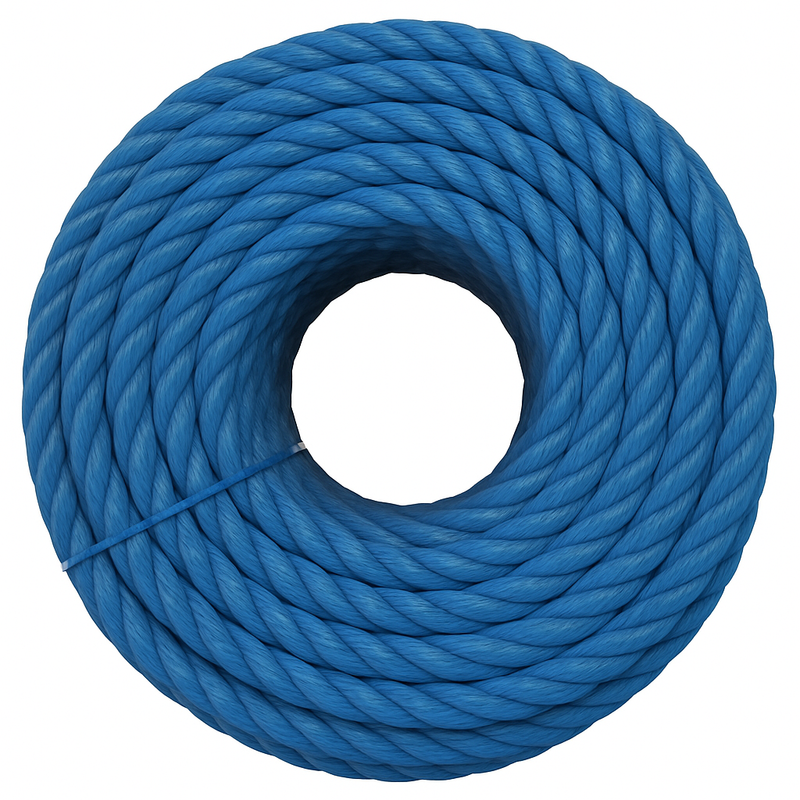 12mm Blue Polypropylene Rope 3 Strand - 75m Weatherproof Coil