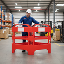 Premium Heavy Duty HDPE Plastic Street Works Barrier - Lightweight and Durable Design for Safety and Stability