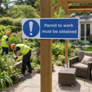 Permit to Work Safety Sign – 1mm Rigid Plastic – Indoor/Outdoor Use