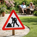 Men at Work Road Sign – 400mm x 400mm – Rigid Plastic – Indoor/Outdoor